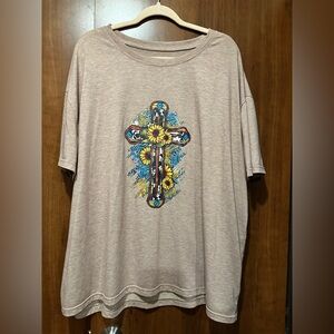 SHEIN Curve | Western Cross Tee | 3XL